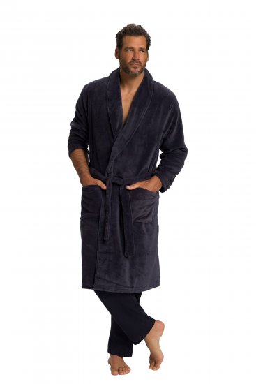 JP1880 Bathrobe with Spacious Patch Pockets Grey - Aluspesu ja ujumisriided - Aluspesu 2XL-8XL