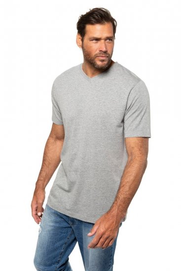 JP1880 702415 V-kaelusega T-särk Hallmeleeritud - T-särgid - Suured T-särgid 2XL – 14XL