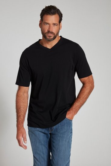 JP1880 702415 V-kaelusega T-särk Must - T-särgid - Suured T-särgid 2XL – 14XL