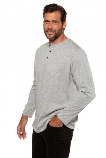 JP1880 702555 Pika varrukaga Henley-särk Hallmeleeritud - T-särgid - Suured T-särgid 2XL – 14XL