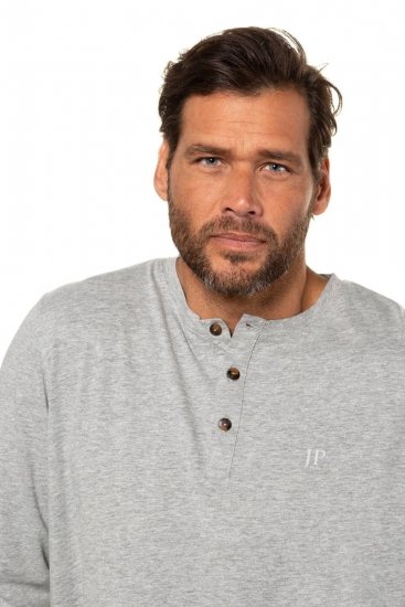 JP1880 702555 Pika varrukaga Henley-särk Hallmeleeritud - T-särgid - Suured T-särgid 2XL – 14XL