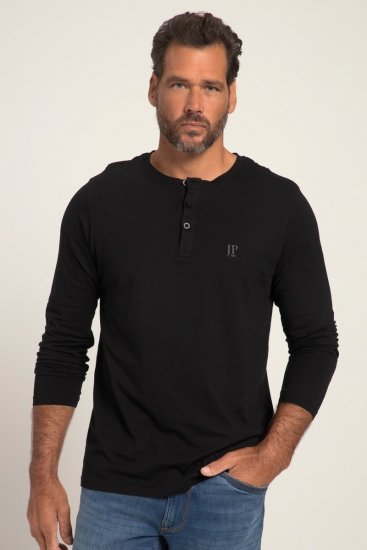 JP1880 702555 Pika varrukaga Henley-särk Must - T-särgid - Suured T-särgid 2XL – 14XL