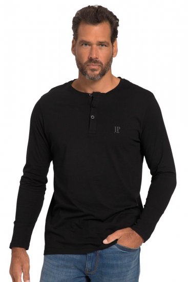 JP1880 702555 Pika varrukaga Henley-särk Must - T-särgid - Suured T-särgid 2XL – 14XL