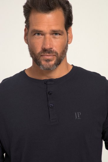 JP1880 702555 Pika varrukaga Henley-särk Tumesinine - T-särgid - Suured T-särgid 2XL – 14XL