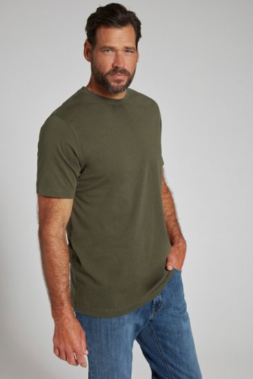 JP1880 702558 Ümara kaelusega T-särk Tumeoliiv - T-särgid - Suured T-särgid 2XL – 14XL