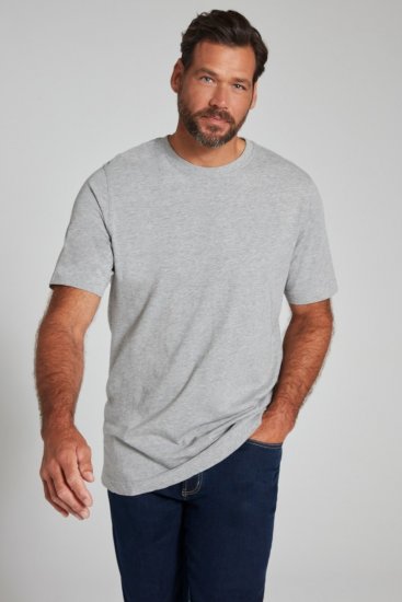 JP1880 702558 Ümara kaelusega T-särk Hallmeleeritud - T-särgid - Suured T-särgid 2XL – 14XL