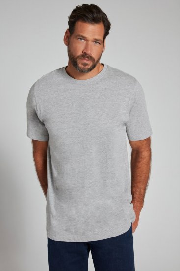 JP1880 702558 Ümara kaelusega T-särk Hallmeleeritud - T-särgid - Suured T-särgid 2XL – 14XL