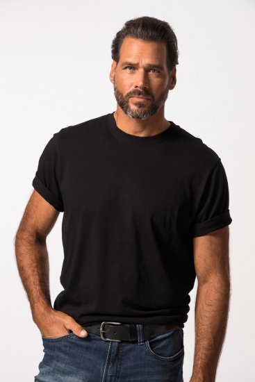 JP1880 702558 Ümara kaelusega T-särk Must - T-särgid - Suured T-särgid 2XL – 14XL
