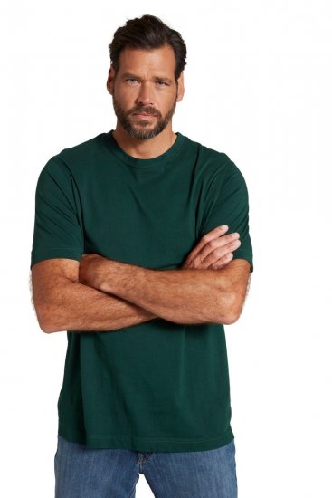 JP1880 702558 Ümara kaelusega T-särk Tumeroheline - T-särgid - Suured T-särgid 2XL – 14XL