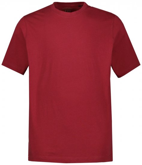 JP1880 702558 Ümara kaelusega T-särk Tumepunane - T-särgid - Suured T-särgid 2XL – 14XL