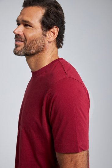 JP1880 702558 Ümara kaelusega T-särk Tumepunane - T-särgid - Suured T-särgid 2XL – 14XL