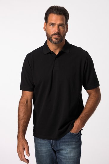 JP1880 702560 Puuvillane pikee polosärk Must - Polosärgid - Meeste suured polosärgid 2XL – 8XL