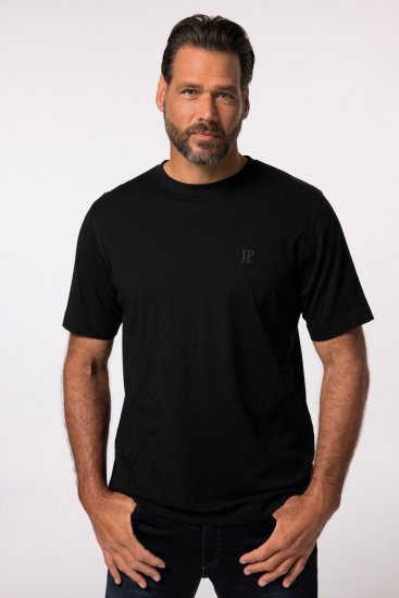 JP1880 702637 Ümara kaelusega T-särk 2 tk Tumelilla/Must - T-särgid - Suured T-särgid 2XL – 14XL