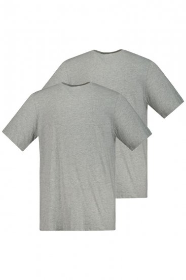 JP1880 702637 Ümara kaelusega T-särk 2 tk Hallmeleeritud - T-särgid - Suured T-särgid 2XL – 14XL