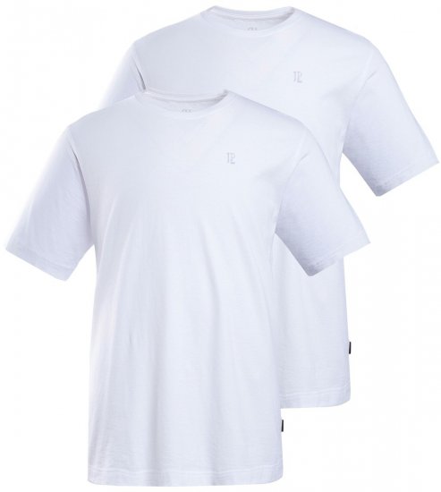 JP1880 702637 Ümara kaelusega T-särk 2 tk Valge - T-särgid - Suured T-särgid 2XL – 14XL