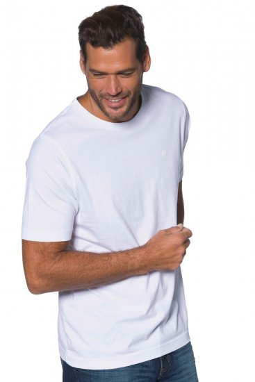 JP1880 702637 Ümara kaelusega T-särk 2 tk Valge - T-särgid - Suured T-särgid 2XL – 14XL