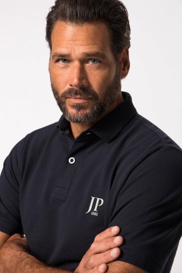 JP1880 704317 Polosärk 2 tk Tumesinine/Hallmeleeritud - Polosärgid - Meeste suured polosärgid 2XL – 8XL