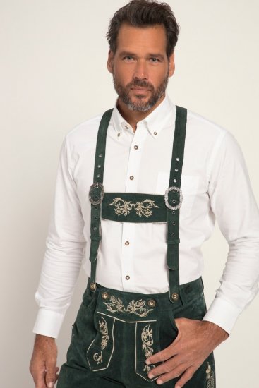 JP1880 Genuine Leather Traditional Lederhosen Shorts Green - JP1880 - JP1880 Meeste Riided Suurtes Suurustes