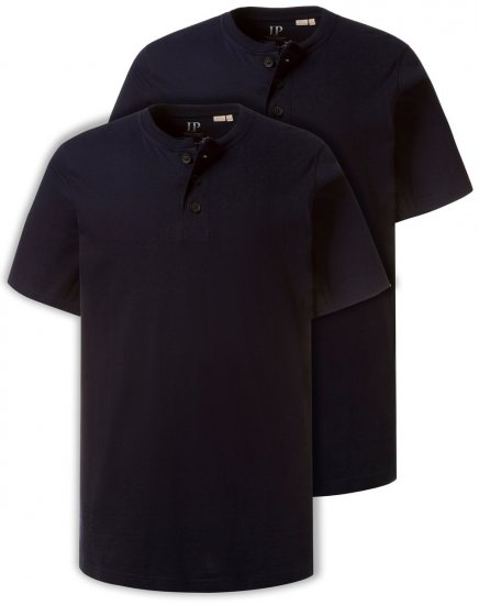 JP1880 708420 Henley-särk 2 tk Tumesinine - T-särgid - Suured T-särgid 2XL – 14XL