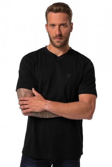 JP1880 711318 V-kaelusega T-särk 2 tk Must - T-särgid - Suured T-särgid 2XL – 14XL