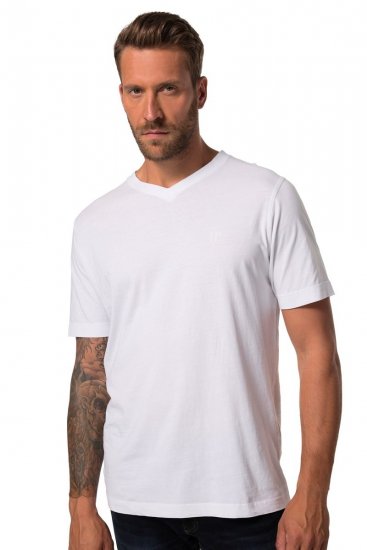 JP1880 711318 V-kaelusega T-särk 2 tk Valge - T-särgid - Suured T-särgid 2XL – 14XL