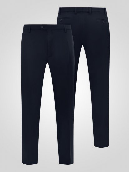 D555 Ted 4 Way Stretch Tailored Trouser Tumesinine - Ülikonnad ja pintsakud - Ülikonnad suured suurused