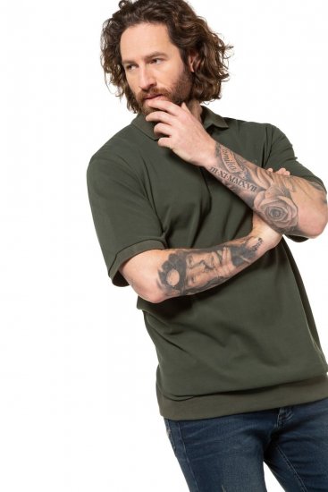 JP1880 712617 Polosärk kõhulõikega Tumeoliiv - Polosärgid - Meeste suured polosärgid 2XL – 8XL