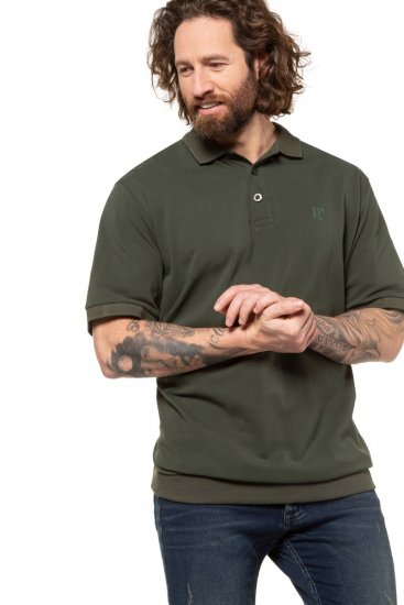 JP1880 712617 Polosärk kõhulõikega Tumeoliiv - Polosärgid - Meeste suured polosärgid 2XL – 8XL