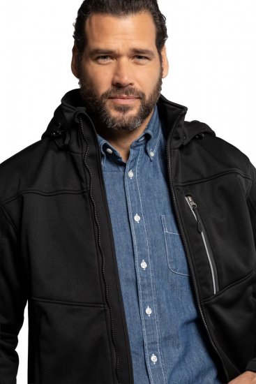 JP1880 714279 Softshell jope fliisvoodriga Must - Jakid ja joped - Joped, suured suurused: 2XL – 12XL