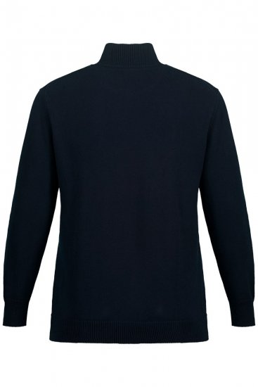 JP1880 716842 Poolluku kootud kampsun Tumesinine - Sviitrid ja dressipluusid - Meeste suured kapuutsiga jakid suurustes 2XL – 14XL