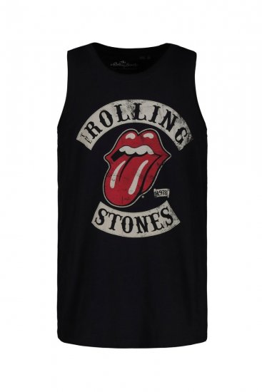 JP1880 Rolling Stones Graphic Band Tank Top Black - T-särgid - Suured T-särgid 2XL – 14XL