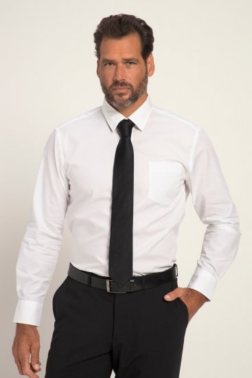 JP1880 Shirt Business Modern Fit White TALL - MEESTERIIDED MT-6XLT - Pikad meeste riided