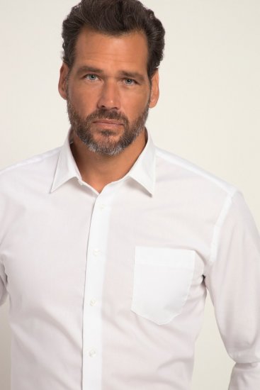 JP1880 Shirt Business Modern Fit White TALL - MEESTERIIDED MT-6XLT - Pikad meeste riided