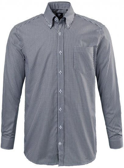 JP1880 722859 Pika varrukaga ruuduline särk Must - Särgid - Meeste suured särgid 2XL – 8XL