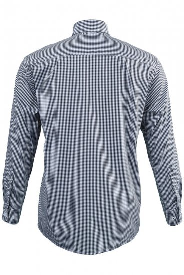 JP1880 722859 Pika varrukaga ruuduline särk Must - Särgid - Meeste suured särgid 2XL – 8XL