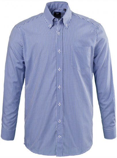 JP1880 722859 Pika varrukaga ruuduline särk Helesinine - Särgid - Meeste suured särgid 2XL – 8XL