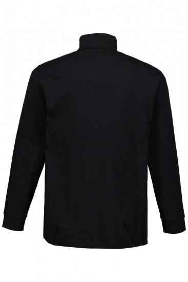 JP1880 723303 Pika varrukaga rullkraega särk Must - Sviitrid ja dressipluusid - Meeste suured kapuutsiga jakid suurustes 2XL – 14XL