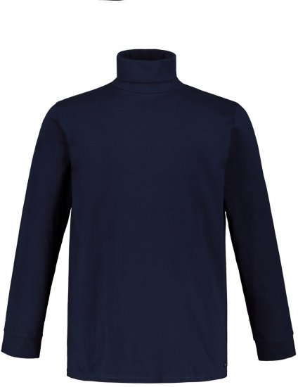 JP1880 723303 Pika varrukaga rullkraega särk Tumesinine - Sviitrid ja dressipluusid - Meeste suured kapuutsiga jakid suurustes 2XL – 14XL