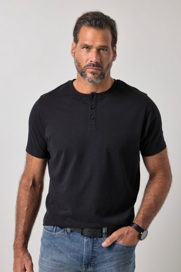 JP1880 726695 Henley-särk Must TALL - TALL T-särgid - T-särgid pikkadele meestele
