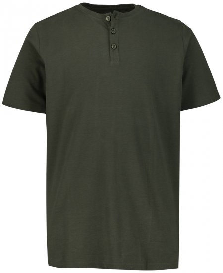 JP1880 726695 Henley-särk Tumeoliiv - T-särgid - Suured T-särgid 2XL – 14XL