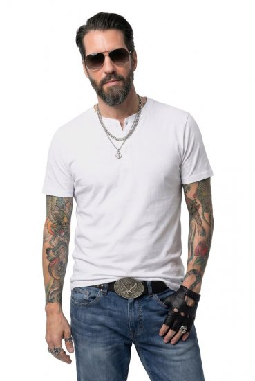 JP1880 726695 Henley-särk Valge - T-särgid - Suured T-särgid 2XL – 14XL