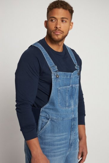 JP1880 Dungarees Denim Adjustable Straps Blue - Teksad ja püksid - Meeste suured teksad W40 – W70