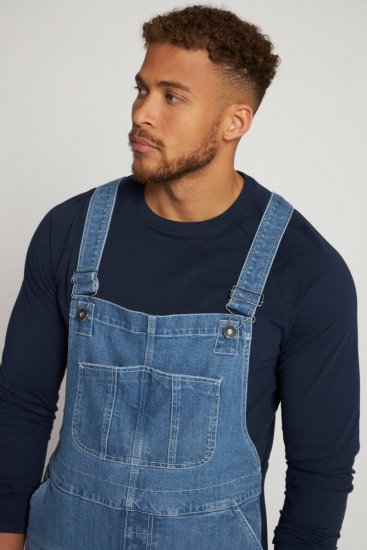 JP1880 Dungarees Denim Adjustable Straps Blue - Teksad ja püksid - Meeste suured teksad W40 – W70