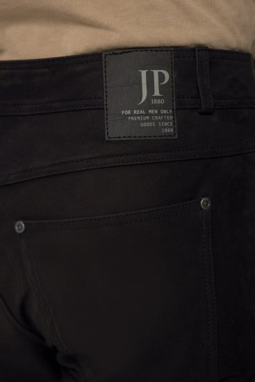 JP1880 Leather Pants Regular Fit Buffalo Nubuck Black - Teksad ja püksid - Meeste suured teksad W40 – W70