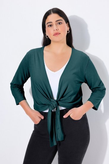 Ulla Popken 794514 Seotav trikoobolero Petrool - Bolerod - 