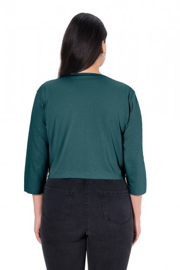 Ulla Popken 794514 Seotav trikoobolero Petrool - Bolerod - 