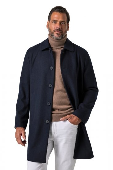 JP1880 795116 Vetthülgav Villamantel Tumesinine - Jakid ja joped - Joped, suured suurused: 2XL – 12XL