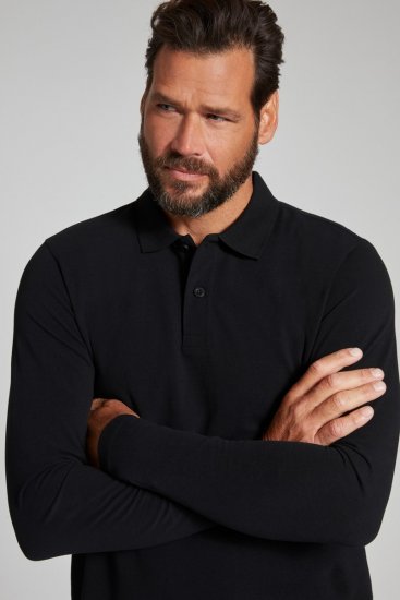 JP1880 799230 Pika varrukaga polosärk Must - Polosärgid - Meeste suured polosärgid 2XL – 8XL