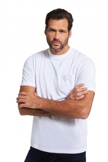 JP1880 799997 Rinnataskuga T-särk Valge - T-särgid - Suured T-särgid 2XL – 14XL