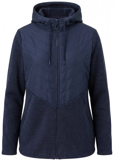 Ulla Popken 800400 Fliisvoodriga jakk Tumesinine - Fleece riided - 